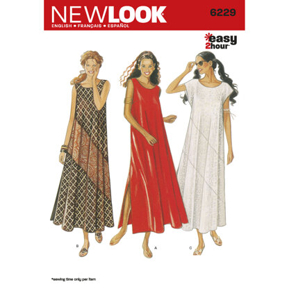 New Look Misses' Dresses 6229 - Paper Pattern, Size A (8,10,12,14,16,18)