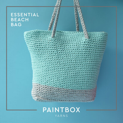 Essential Beach Bag - Free Crochet Pattern in Paintbox Yarns Recycled Ribbon and Recycled Metallic Ribbon - Free Downloadable PDF