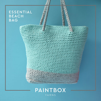 Essential Beach Bag - Free Crochet Pattern in Paintbox Yarns Recycled Ribbon and Metallic Ribbon - Downloadable PDF