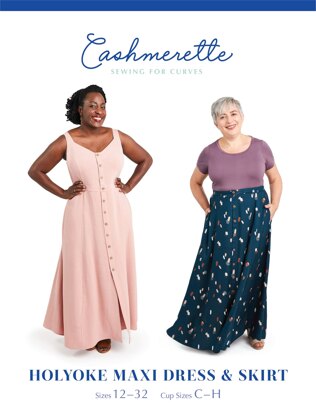 Cashmerette Holyoke Maxi Dress And Skirt Pattern By Cashmerette CPP1104 - Paper Pattern, Size 12-32