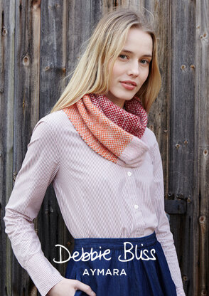 "Chloe Cowl" - Cowl Knitting Pattern For Women in Debbie Bliss Aymara - DB210