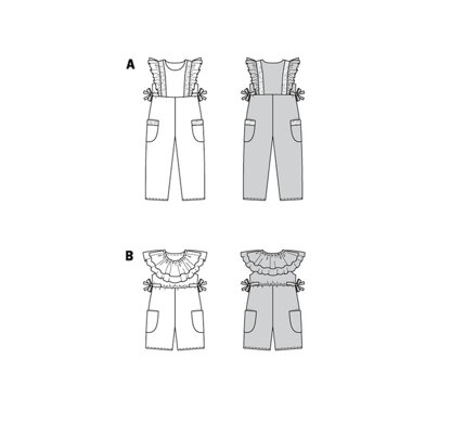 Burda Style Kids Overalls B9265 - Paper Pattern, Size 104 - 146