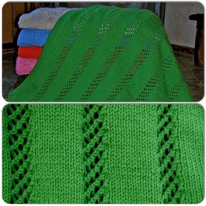 Lattice Stripe Baby Blanket