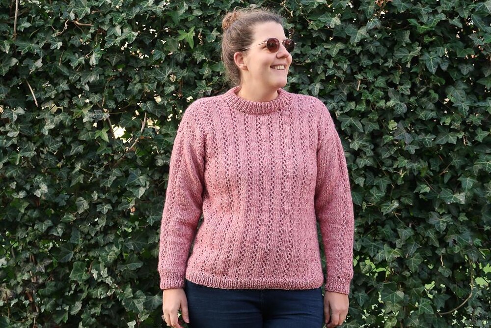 Lily lace jumper Knitting pattern by Knitting with Chopsticks
