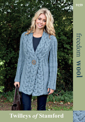 Cable Trim Jacket in Twilleys Freedom Wool - 9159