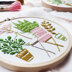 Tamar Pink & Green Houseplants Printed Embroidery Kit - 4in