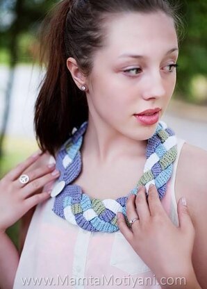 Four Braided Crochet Necklace Pattern Unique Neckwarmer Scarf