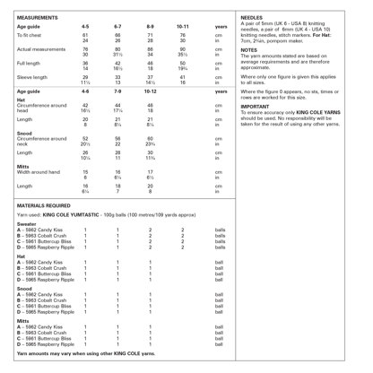 Sweater and Accessories in King Cole Yumtastic - P6250 - Leaflet