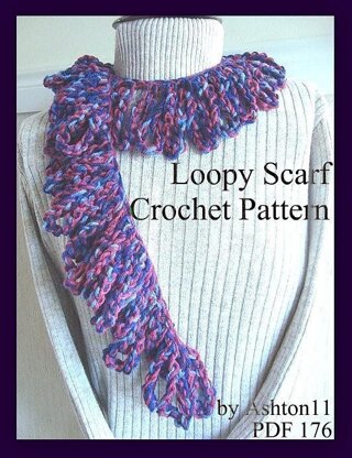 Loopy Scarf | Crochet Pattern by Ashton11