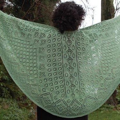 Shetland Garden Faroese Shawl