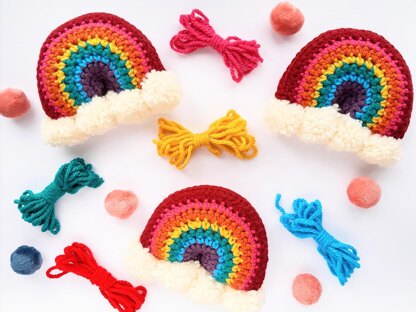 Brighten Your Day Crochet Rainbow Stuffie