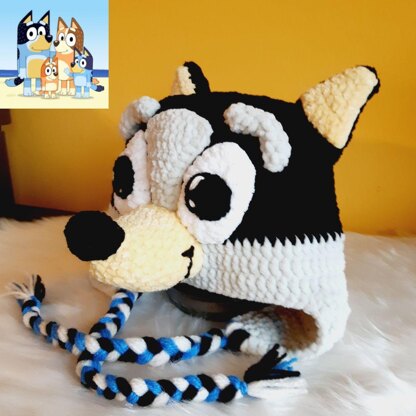 Crochet Bluey Dog Kids Hat Pattern