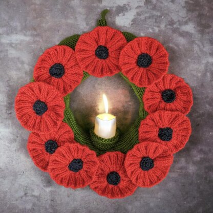 Remembrance Poppy Wreath 22 cms