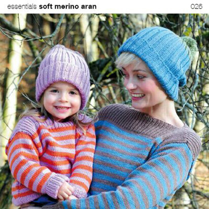 Sweaters in Rico in Essentials Soft Merino Aran - 026
