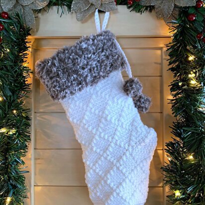 Diamonds & Fur Christmas Stocking