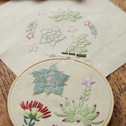 DMC Mindful Making: The Serene Succulents Embroidery Duo Kit