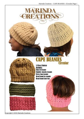 Cape Beanies  Circular