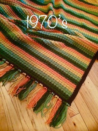 1970s Style Retro Throw