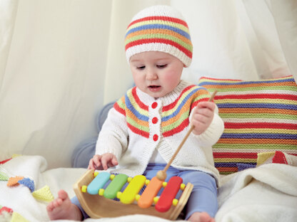 Bo Peep Playtime Yoke Cardigan and Hat in West Yorkshire Spinners - DBP0120 - Downloadable PDF