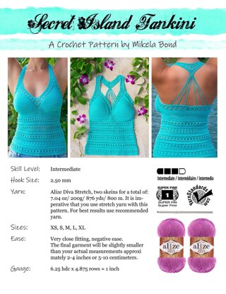 Secret Island Tankini Crochet Pattern