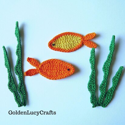 Fish and Sea Weeds Crochet PATTERN