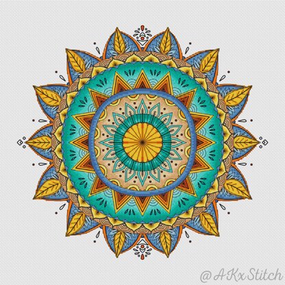 Mandala "Seaside" Cross Stitch PDF Pattern