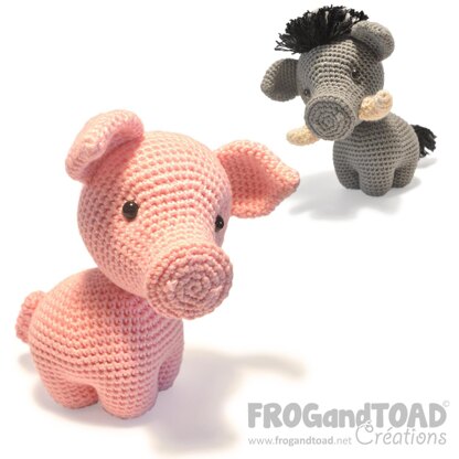 Pig & Wild Boar / Cochon & Sanglier - Amigurumi Crochet - FROGandTOAD Créations