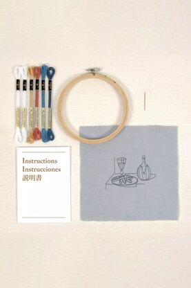 DMC Inspired by the Wafer Dessert, Lubin Baugin, Le Louvre, Intermediate Embroidery Kit