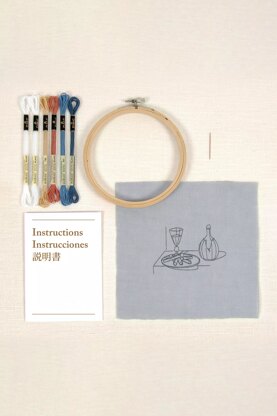 Inspired by the Wafer Dessert, Lubin Baugin, Le Louvre, Intermediate Embroidery Kit