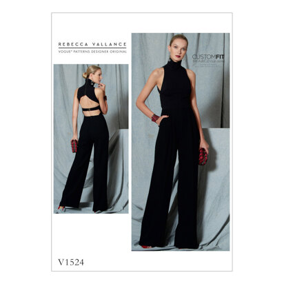 Vogue Misses' Open-Back, Belted Jumpsuit V1524 - Sewing Pattern