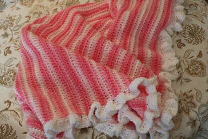 Strawberry Set. Baby Hat Blanket with Ruffle.