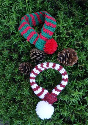 Candy Cane Dog Scarf