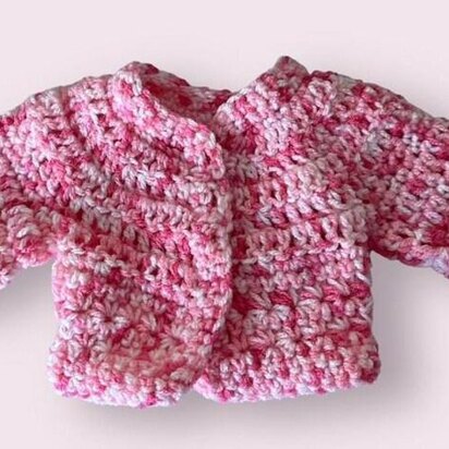 Rose preemie baby cardigan pattern