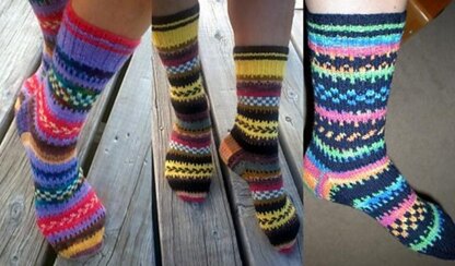 POTLUCK FAIR ISLE SOCKS