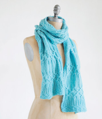 Scarf in Blue Sky Fibers Techno - Downloadable PDF