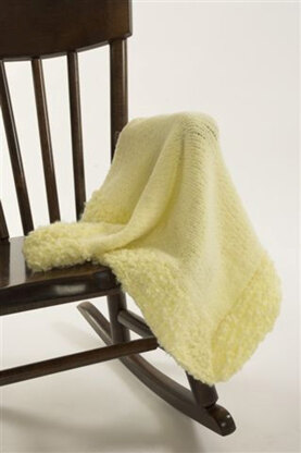 Baby Blankie with Heaven Trim in Plymouth Oh My! and Heaven - F153