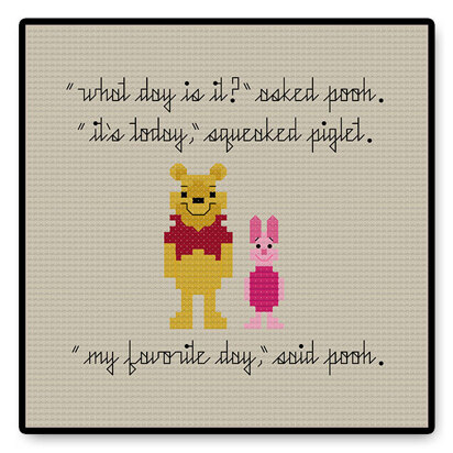 Pooh and Piglet - PDF Cross Stitch Pattern