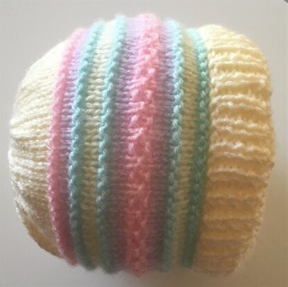 Fun Stripe baby beanie hat