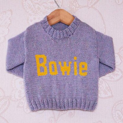 Intarsia - Bowie Moniker Chart - Childrens Sweater