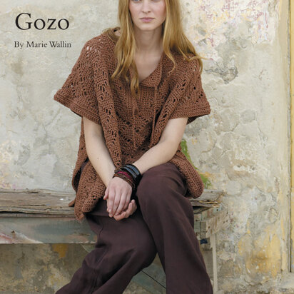 Gozo Poncho in Rowan Cotton Glace