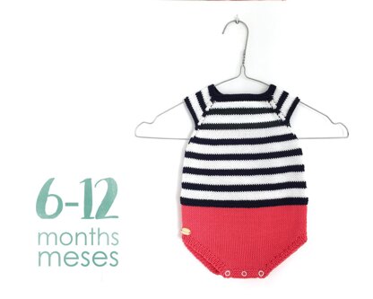 Size 6-12 months - Sailor Baby Romper