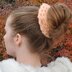 Eyelet Stitch Scrunchie Hair Tie Knitting Pattern