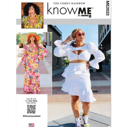 Know Me Misses' Top and Skirt by The Corny Rainbow ME2022 - Sewing Pattern