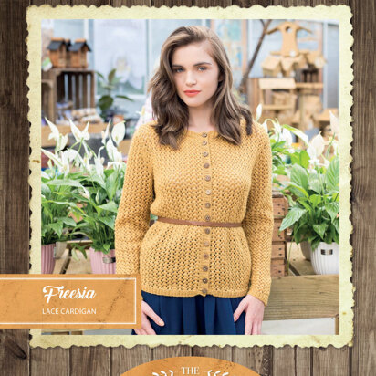 Freesia Cardigan in West Yorkshire Spinners Bluefaced Leicester Solids DK - Downloadable PDF