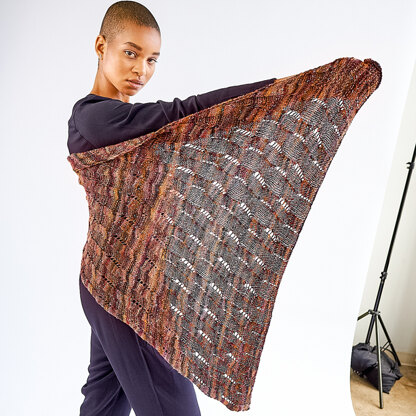 Carob Shawl in Berroco Sesame - Downloadable PDF