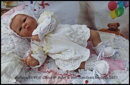 Lacy Leafy Lace Jacket & Pants for 16-22 inch doll (preemie-3m+ baby)