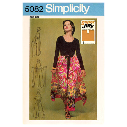 Simplicity Misses' Super Jiffy Wrap and Tie Pantskirt S9595 - Paper Pattern, Size One Size Only