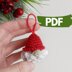 Christmas gnome ornament easy crochet pattern