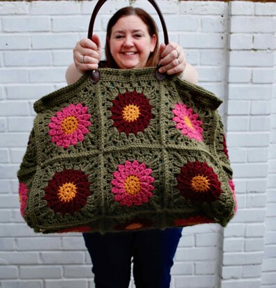 Large crochet travel bag