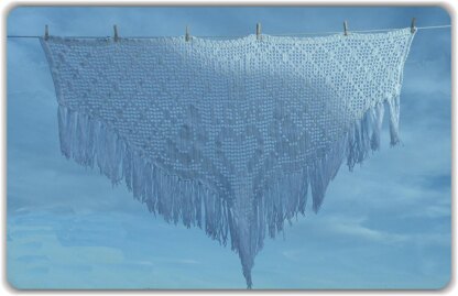 Prayer Shawl 'God Is Love' Filet Crochet Pattern & Charts
